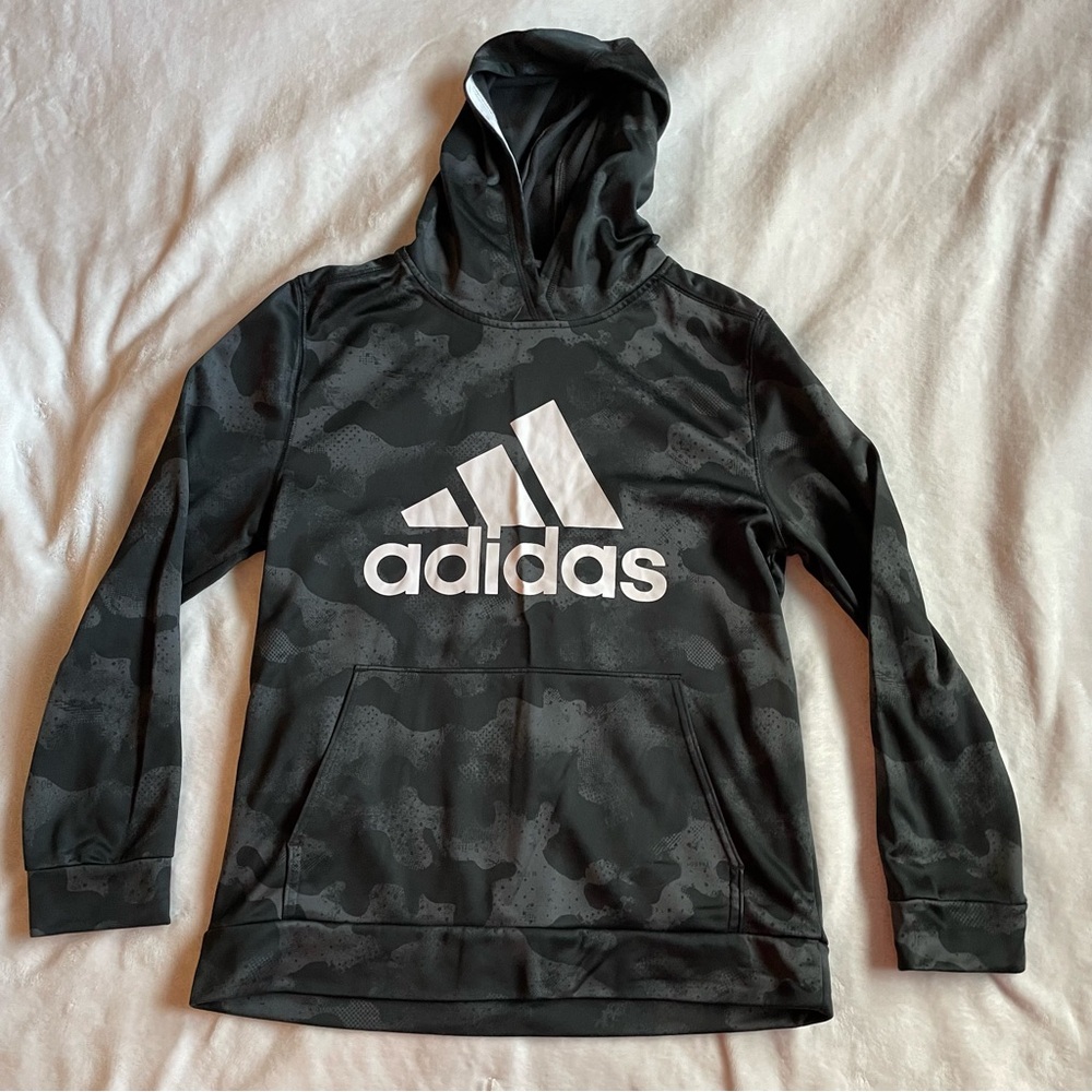 Adidas Kids Black Camo Hoodie